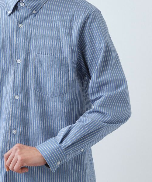 THE SHOP TK / ザ ショップ ティーケー シャツ・ブラウス | 【綿毛のように軽い】フラフテックス ストライプ長袖シャツ 洗濯機OK | 詳細19