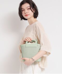 THE SHOP TK / ザ ショップ ティーケー ショルダーバッグ | 合皮型押しメッシュショルダーバッグ