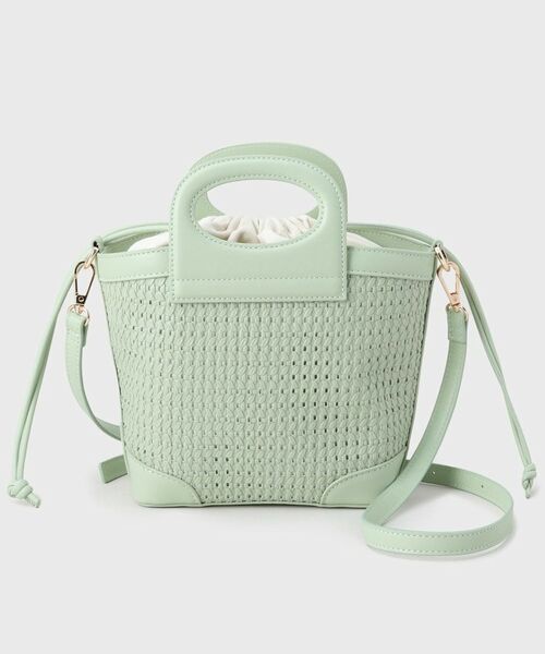 THE SHOP TK / ザ ショップ ティーケー ショルダーバッグ | 合皮型押しメッシュショルダーバッグ | 詳細6