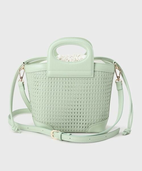 THE SHOP TK / ザ ショップ ティーケー ショルダーバッグ | 合皮型押しメッシュショルダーバッグ | 詳細8