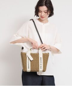 THE SHOP TK / ザ ショップ ティーケー ハンドバッグ | ロゴ雑材バッグ