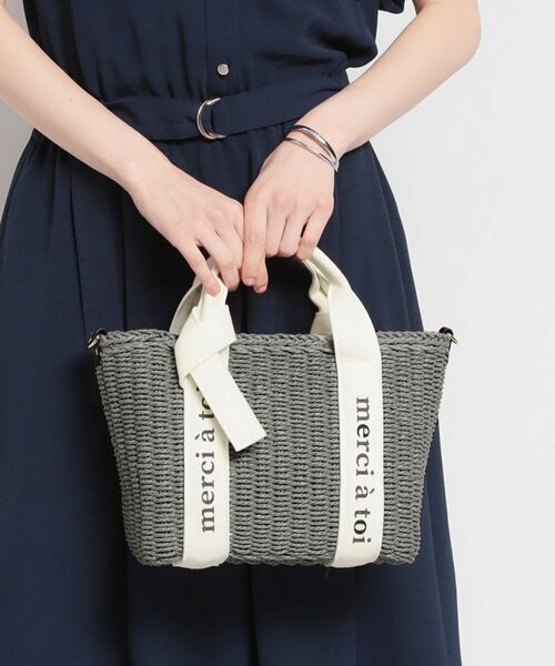 THE SHOP TK / ザ ショップ ティーケー ハンドバッグ | ロゴ雑材バッグ | 詳細3