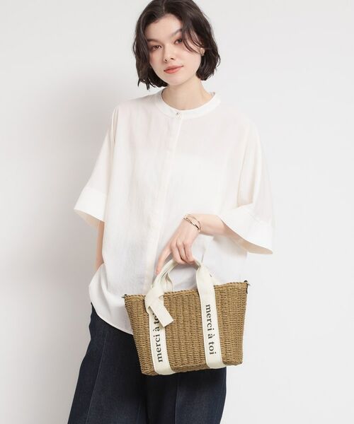 THE SHOP TK / ザ ショップ ティーケー ハンドバッグ | ロゴ雑材バッグ | 詳細5