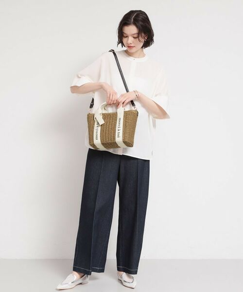 THE SHOP TK / ザ ショップ ティーケー ハンドバッグ | ロゴ雑材バッグ | 詳細6