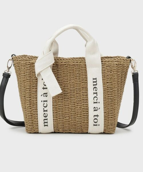 THE SHOP TK / ザ ショップ ティーケー ハンドバッグ | ロゴ雑材バッグ | 詳細9