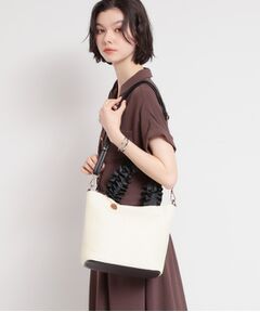 THE SHOP TK / ザ ショップ ティーケー トートバッグ | 雑材フリルハンドルトートバッグ