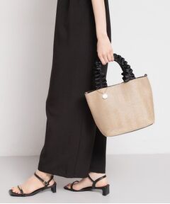 THE SHOP TK / ザ ショップ ティーケー トートバッグ | 雑材フリルハンドルトートバッグ