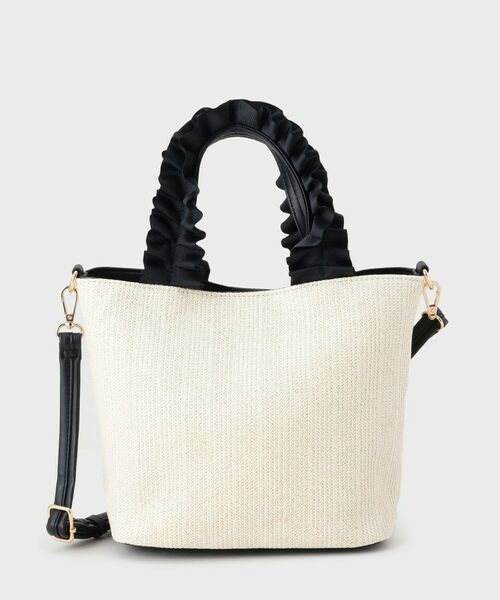 THE SHOP TK / ザ ショップ ティーケー トートバッグ | 雑材フリルハンドルトートバッグ | 詳細11