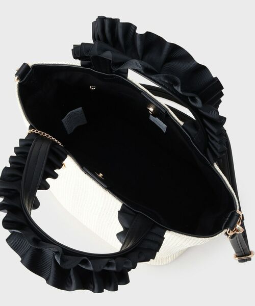 THE SHOP TK / ザ ショップ ティーケー トートバッグ | 雑材フリルハンドルトートバッグ | 詳細13