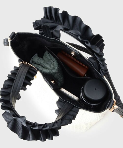 THE SHOP TK / ザ ショップ ティーケー トートバッグ | 雑材フリルハンドルトートバッグ | 詳細16