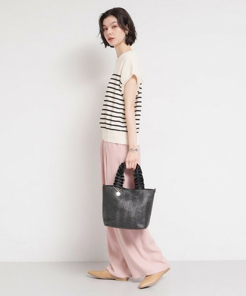 THE SHOP TK / ザ ショップ ティーケー トートバッグ | 雑材フリルハンドルトートバッグ | 詳細2