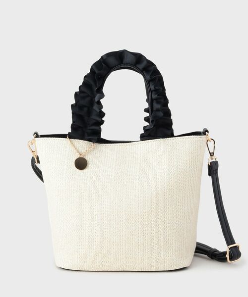 THE SHOP TK / ザ ショップ ティーケー トートバッグ | 雑材フリルハンドルトートバッグ | 詳細9