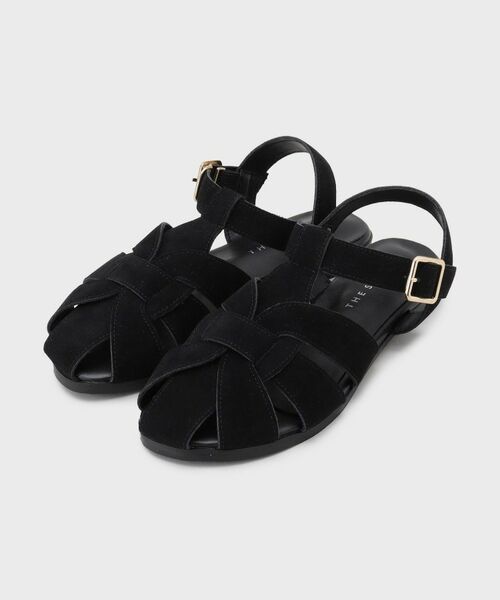 THE SHOP TK / ザ ショップ ティーケー サンダル | スエード調グルカサンダル（ブラック(019)）
