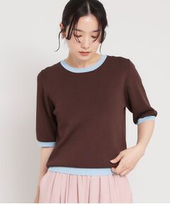 THE SHOP TK / ザ ショップ ティーケー ニット・セーター | 【多機能】レーヨンナイロン配色プルオーバー