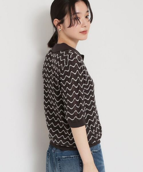 THE SHOP TK / ザ ショップ ティーケー ニット・セーター | 衿付きジャカードポロニット | 詳細10