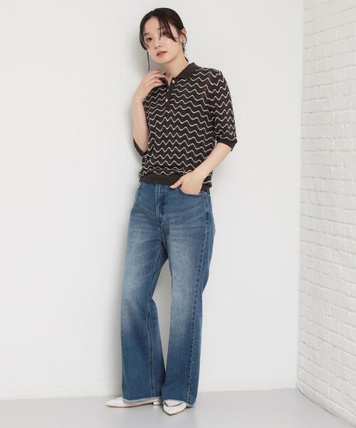 THE SHOP TK / ザ ショップ ティーケー ニット・セーター | 衿付きジャカードポロニット | 詳細11