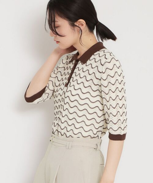 THE SHOP TK / ザ ショップ ティーケー ニット・セーター | 衿付きジャカードポロニット | 詳細14