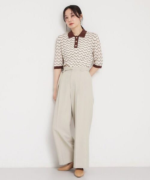 THE SHOP TK / ザ ショップ ティーケー ニット・セーター | 衿付きジャカードポロニット | 詳細15