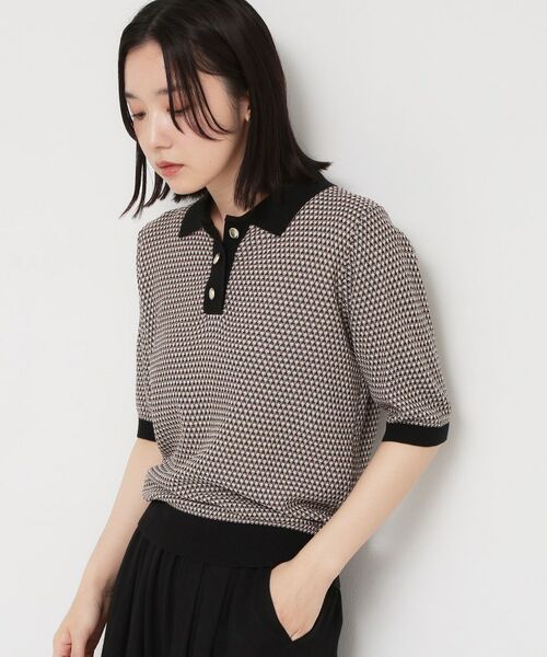 THE SHOP TK / ザ ショップ ティーケー ニット・セーター | 衿付きジャカードポロニット | 詳細6