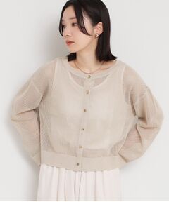 THE SHOP TK / ザ ショップ ティーケー ニット・セーター | 前後2wayラメメッシュタンクセット