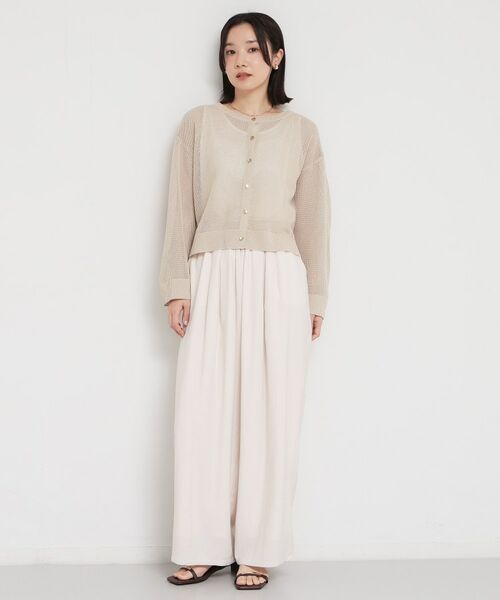 THE SHOP TK / ザ ショップ ティーケー ニット・セーター | 前後2wayラメメッシュタンクセット | 詳細10