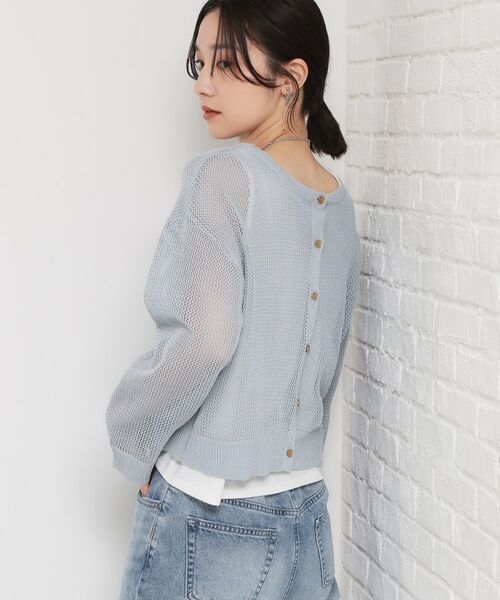 THE SHOP TK / ザ ショップ ティーケー ニット・セーター | 前後2wayラメメッシュタンクセット | 詳細13