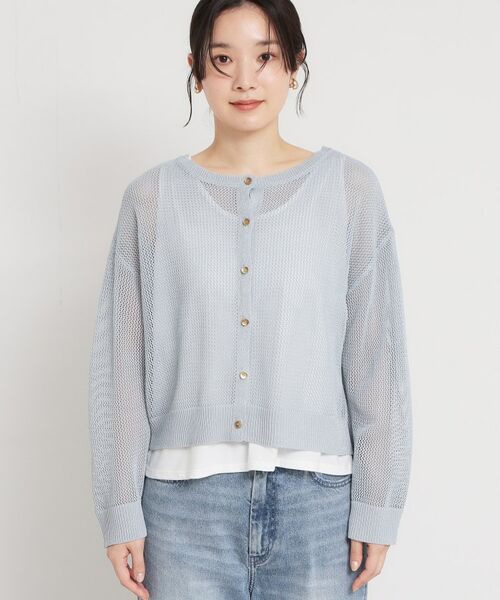 THE SHOP TK / ザ ショップ ティーケー ニット・セーター | 前後2wayラメメッシュタンクセット | 詳細19