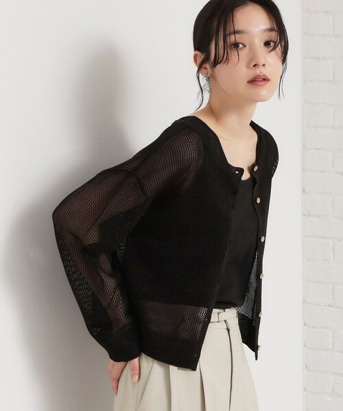 THE SHOP TK / ザ ショップ ティーケー ニット・セーター | 前後2wayラメメッシュタンクセット | 詳細2