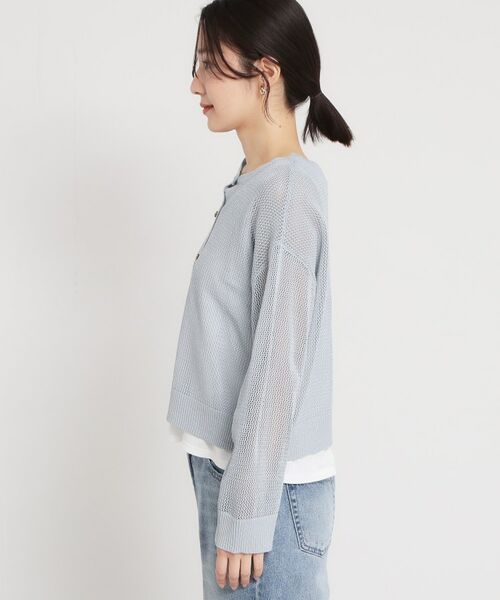 THE SHOP TK / ザ ショップ ティーケー ニット・セーター | 前後2wayラメメッシュタンクセット | 詳細20