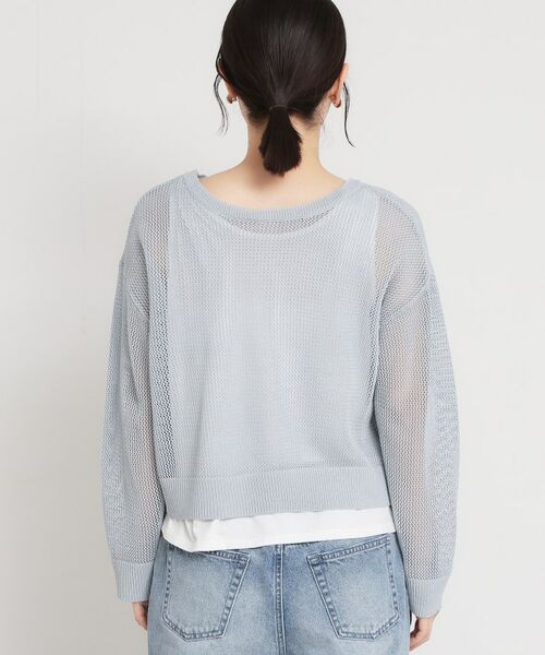 THE SHOP TK / ザ ショップ ティーケー ニット・セーター | 前後2wayラメメッシュタンクセット | 詳細21