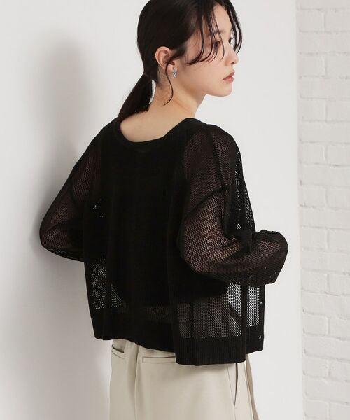 THE SHOP TK / ザ ショップ ティーケー ニット・セーター | 前後2wayラメメッシュタンクセット | 詳細3