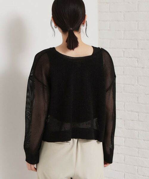 THE SHOP TK / ザ ショップ ティーケー ニット・セーター | 前後2wayラメメッシュタンクセット | 詳細4
