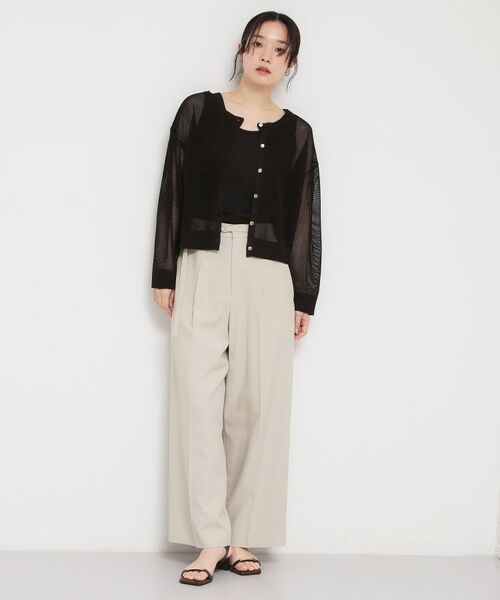 THE SHOP TK / ザ ショップ ティーケー ニット・セーター | 前後2wayラメメッシュタンクセット | 詳細5