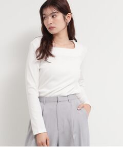 THE SHOP TK / ザ ショップ ティーケー カットソー | スクエアネックテレコトップス