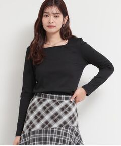 THE SHOP TK / ザ ショップ ティーケー カットソー | スクエアネックテレコトップス