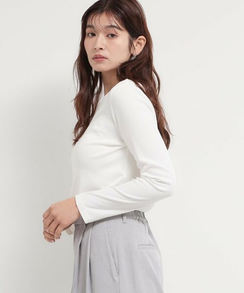 THE SHOP TK / ザ ショップ ティーケー カットソー | スクエアネックテレコトップス | 詳細1