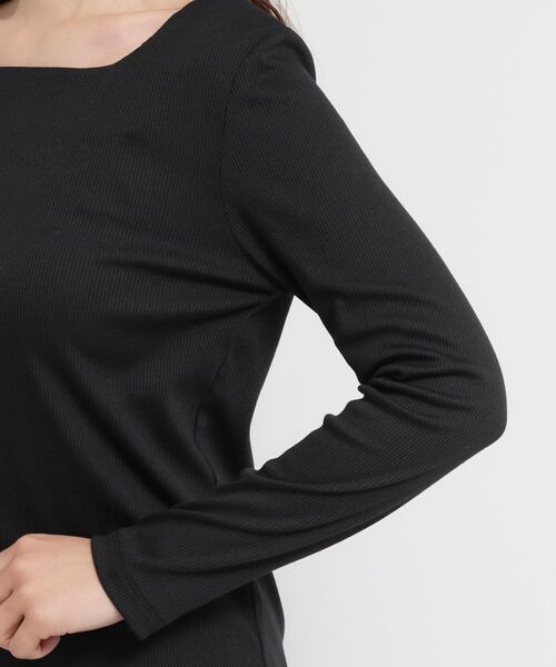 THE SHOP TK / ザ ショップ ティーケー カットソー | スクエアネックテレコトップス | 詳細13