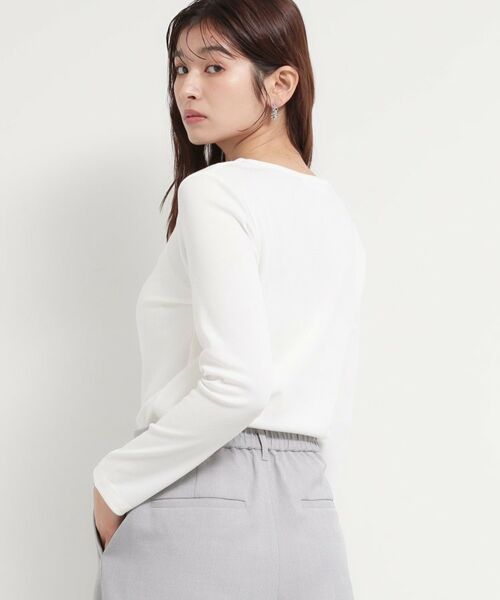 THE SHOP TK / ザ ショップ ティーケー カットソー | スクエアネックテレコトップス | 詳細2