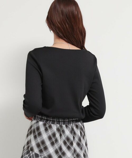 THE SHOP TK / ザ ショップ ティーケー カットソー | スクエアネックテレコトップス | 詳細6