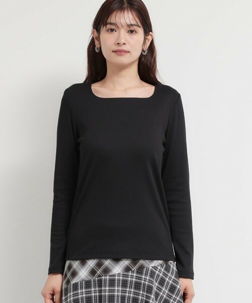 THE SHOP TK / ザ ショップ ティーケー カットソー | スクエアネックテレコトップス | 詳細9