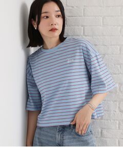 THE SHOP TK / ザ ショップ ティーケー Tシャツ | ワンポイント刺繍マルチボーダーTee
