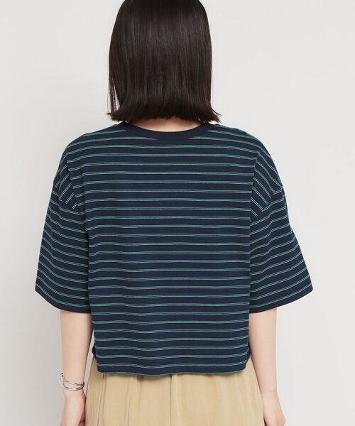 THE SHOP TK / ザ ショップ ティーケー Tシャツ | ワンポイント刺繍マルチボーダーTee | 詳細15