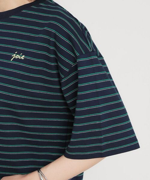 THE SHOP TK / ザ ショップ ティーケー Tシャツ | ワンポイント刺繍マルチボーダーTee | 詳細17