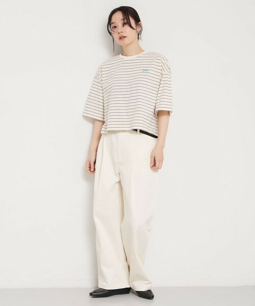 THE SHOP TK / ザ ショップ ティーケー Tシャツ | ワンポイント刺繍マルチボーダーTee | 詳細3