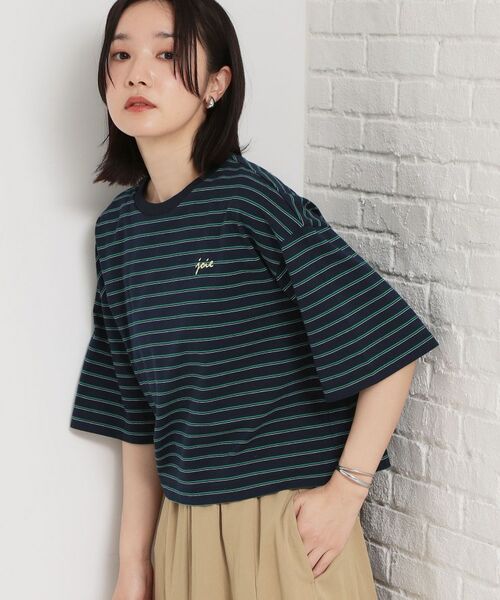 THE SHOP TK / ザ ショップ ティーケー Tシャツ | ワンポイント刺繍マルチボーダーTee | 詳細9