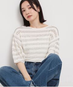 THE SHOP TK / ザ ショップ ティーケー カットソー | フリルレースボーダートップス