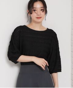 THE SHOP TK / ザ ショップ ティーケー カットソー | フリルレースボーダートップス