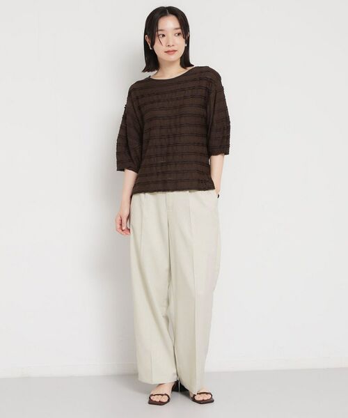 THE SHOP TK / ザ ショップ ティーケー カットソー | フリルレースボーダートップス | 詳細11