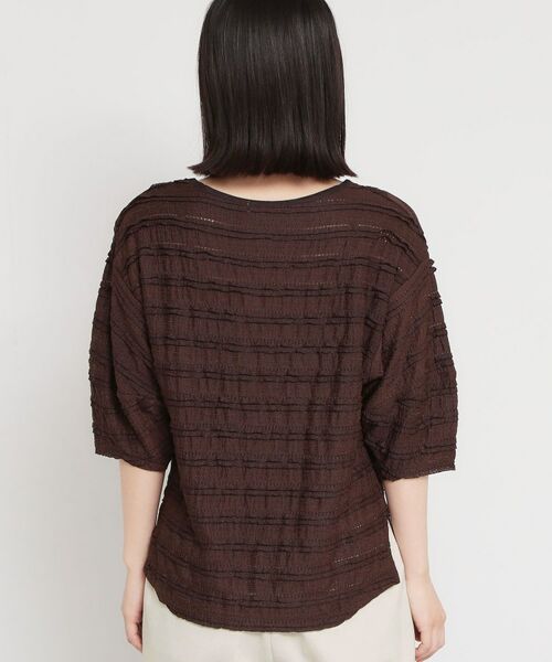 THE SHOP TK / ザ ショップ ティーケー カットソー | フリルレースボーダートップス | 詳細15