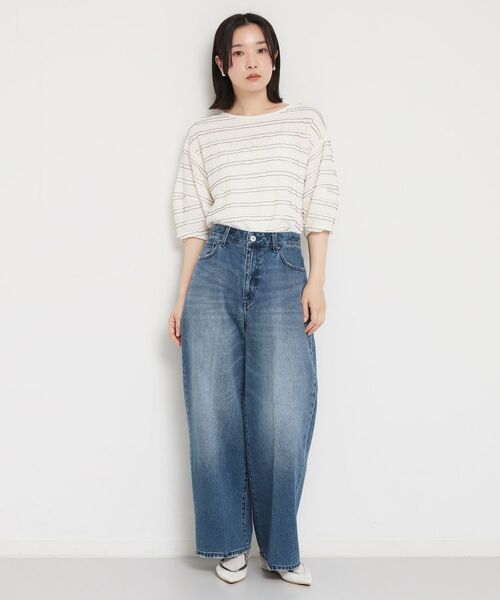 THE SHOP TK / ザ ショップ ティーケー カットソー | フリルレースボーダートップス | 詳細3